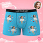 Romantic product shot: Custom Photo Boxer 'Uncover Me' personalised underwear gift perfect for Valentine's Day