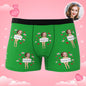 Folded personalised boxer with full-face custom print shown in neat packaging for personalised photo gifts