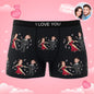 Front view of Custom Face Boxer Briefs with Dancing Couple print – personalised men's underwear (AR view)