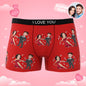 Model wearing personalised Dancing Couple boxer briefs – breathable, soft-stretch fabric and secure elastic waistband