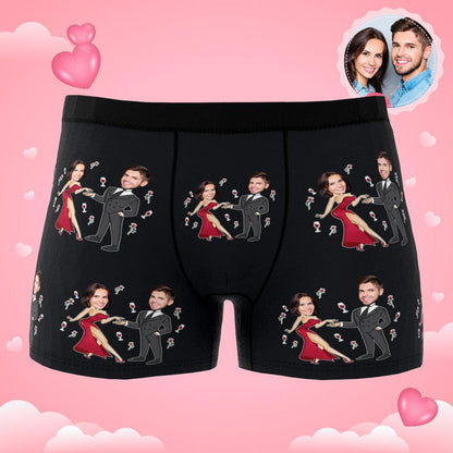 Side view of Custom Face Boxer Briefs showing wraparound print and comfortable fit for everyday wear