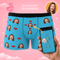 Heart-face print animation — lively GIF highlighting the custom photo boxer’s personalised face design and AR feature
