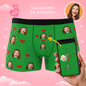 Close-up animated preview — seam, print quality and waistband comfort on custom photo boxer for him