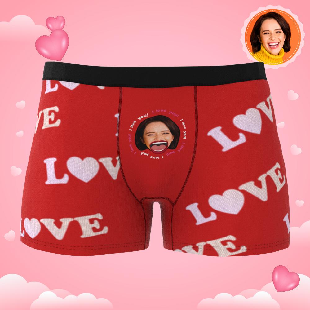Close detail of waistband and stitching on personalised face boxers demonstrating comfortable fit and soft elastic band
