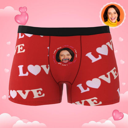 Close detail of waistband and stitching on personalised face boxers demonstrating comfortable fit and soft elastic band