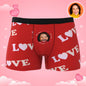 Close detail of waistband and stitching on personalised face boxers demonstrating comfortable fit and soft elastic band