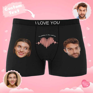 Custom Photo Boxer Electrocardiogram Underwear Men's Underwear Gift For Boyfriend AR View