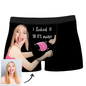 Personalised Face Boxers product display – sample customised face print on men’s boxers, high-impact personalised underwear and funny photo gift for him