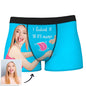 Personalised Face Boxers in red – high-impact printed face boxers on soft fleece, ideal romantic or novelty Valentine’s Day gift for him