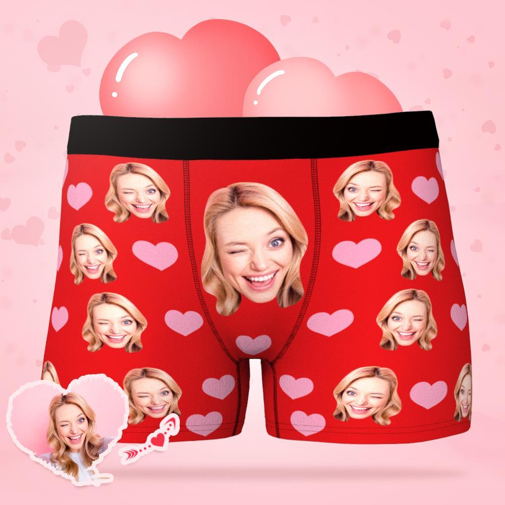 Custom Photo Boxer Shorts for Men | Personalised Underwear with Heart