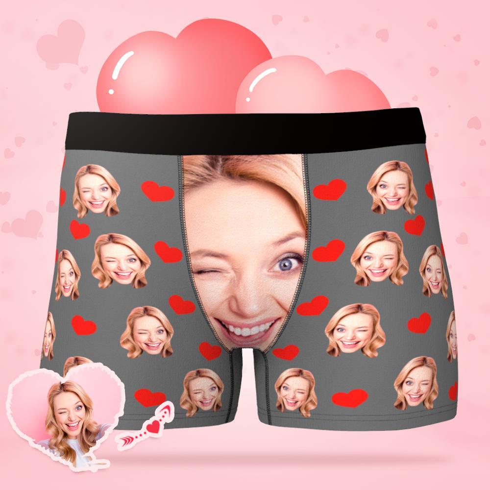 Close-up of personalised boxer briefs print — high-resolution heat-transfer photo on breathable fabric, clear bright colours and long-lasting finish, care instructions included