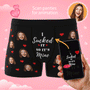 Personalised Funny Face Custom Text Boxer Shorts with AR View - Unique Gift for Men