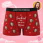 Personalised Funny Face Boxers with Custom Waistband Text — 'It's Mine' AR View Gift for Him