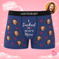 Personalised Funny Face Boxers with Custom Waistband Text — 'It's Mine' AR View Gift for Him