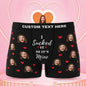 Personalised Funny Face Boxers with Custom Waistband Text — 'It's Mine' AR View Gift for Him