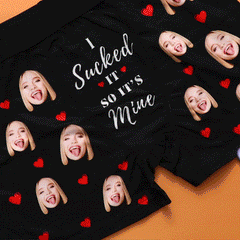 Personalised Funny Face Custom Text Boxer Shorts with AR View - Unique Gift for Men