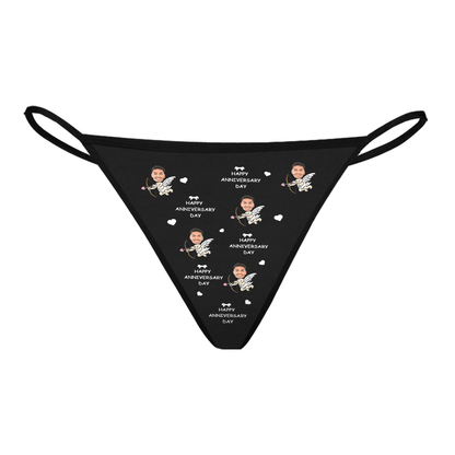 Personalised Valentine's Day Thong | Custom Underwear Gift For Her