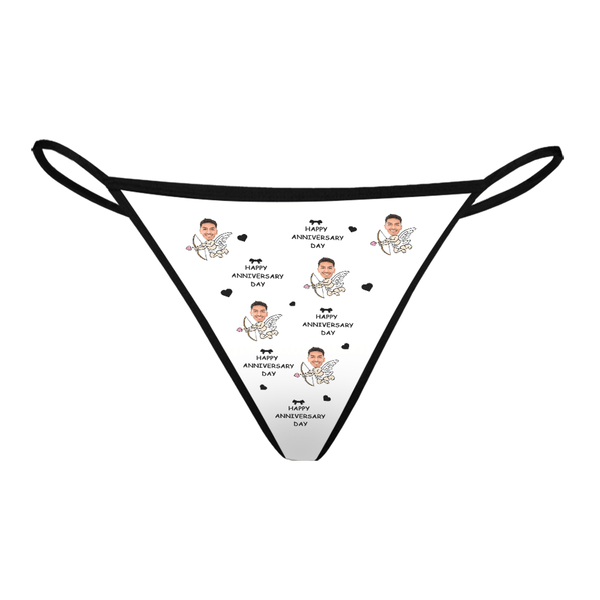 Personalised Valentine's Day Thong | Custom Underwear Gift For Her