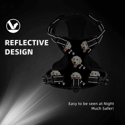 Angle showing ergonomic shape and chest support of personalised breathable harness — designed for comfort and control