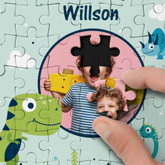 Custom Cartoon Dinosaur Photo Puzzle - 5 Size