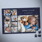 Personalised photo jigsaw puzzle featuring a newborn baby image assembled flat — UV printed keepsake ideal as a custom newborn puzzle gift