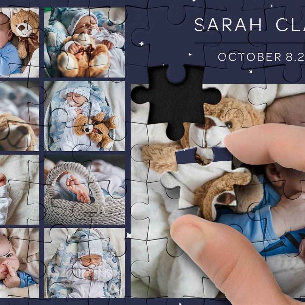 Custom Photo Jigsaw Puzzle Gift For Newborn 35 1000 Pieces - 9 Pictures