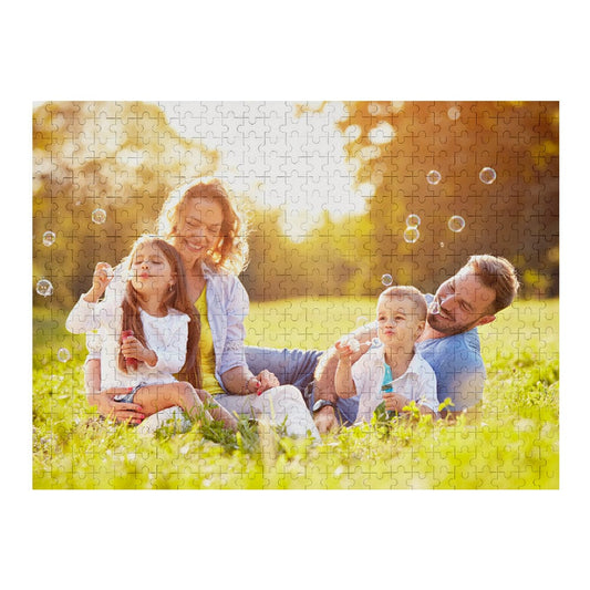 Personalised Photo Jigsaw Puzzle in presentation box with custom photo lid — ready-to-gift packaging for birthdays and special occasions
