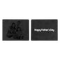 Open personalised photo wallet showing custom photo, multiple card slots and ID window in PU leather — custom text men's wallet gift for husband or grandpa