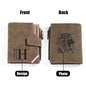 High-resolution photo print example on PU leather personalised wallet — vibrant custom photo wallet