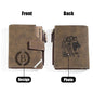 Personalised wallet beside personal items — custom photo wallet perfect as a groomsmen favour or keepsake