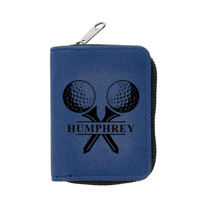 Personalized Leather Golf Wallet with 18 Card Slots Card Holder Wallet Gift for Men