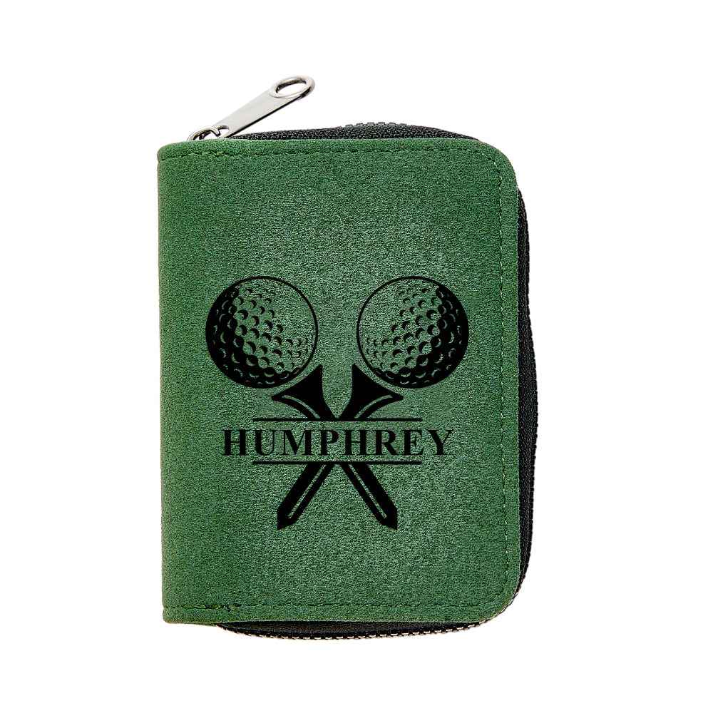 Personalized Leather Golf Wallet with 18 Card Slots Card Holder Wallet Gift for Men