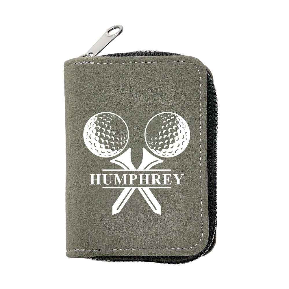 Personalized Leather Golf Wallet with 18 Card Slots Card Holder Wallet Gift for Men