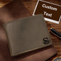 Personalised Men's Engraved Leather Wallet – RFID & Anti-Theft, Light Brown