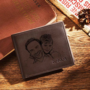 Gift for Dad To My Dad Personalized Photo Wallet Leather Wallet Engraved Wallet Gift For Him To My Son To My Brother