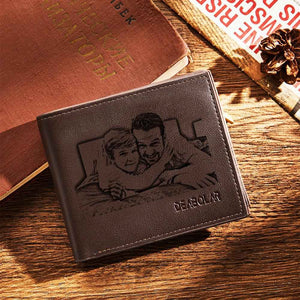 Gift for Dad To My Dad Personalized Photo Wallet Leather Wallet Engraved Wallet Gift For Him To My Son To My Brother