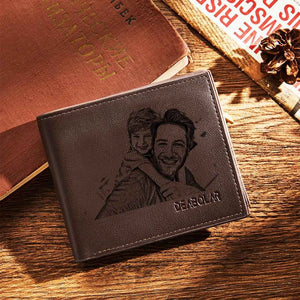 Gift for Dad To My Dad Personalized Photo Wallet Leather Wallet Engraved Wallet Gift For Him To My Son To My Brother