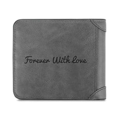 Custom Photo Wallet Men's Bifold GreyWallet for Dad