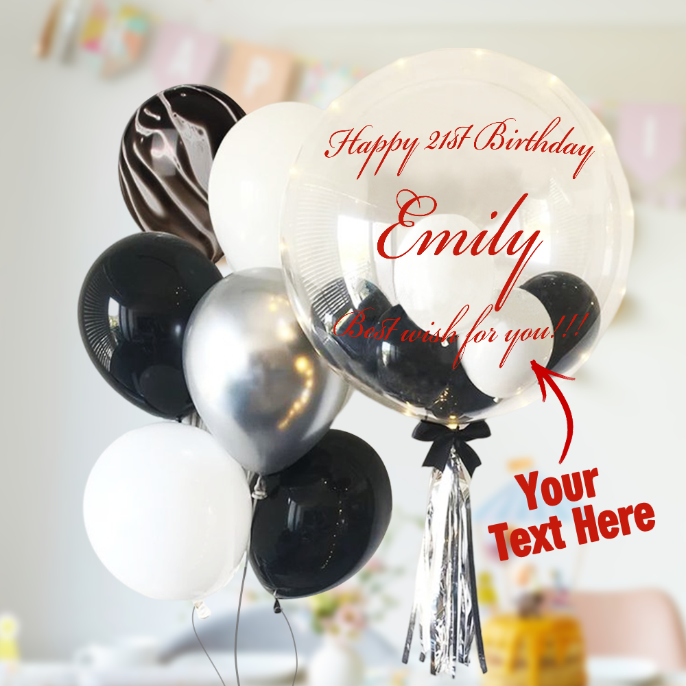 Custom Bobo Transparent Balloons Kit Stickers DIY for Wedding Birthday Party Decorative Supplies