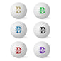 Custom monogram golf ball detail – personalised initials printed on premium golf ball, easy to spot on the fairway and ideal groomsmen gift