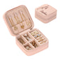 Selection of birth flower designs on custom travel jewellery organisers – choose name customisation