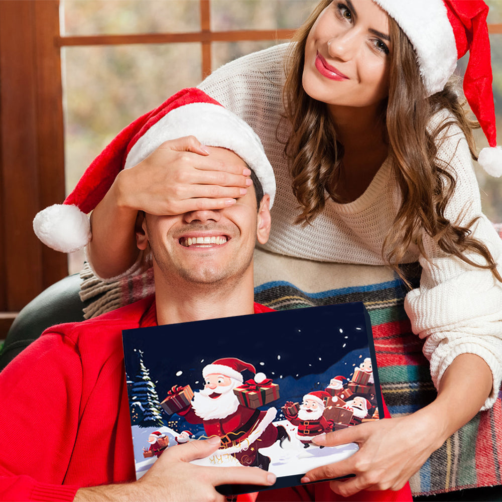 Packaged personalised photo Advent calendar jigsaw puzzle — customisable with your photo and personalised text, ready to dispatch
