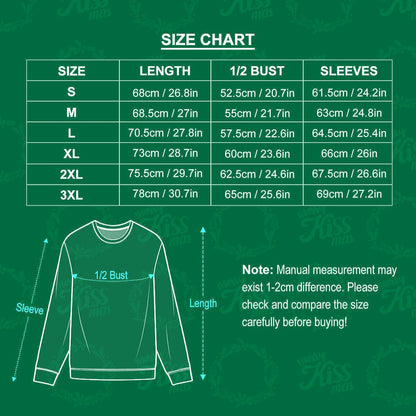 Close-up detail of the custom face and Santa hat graphic on the knit, highlighting soft, moisture-wicking material and high-resolution print quality