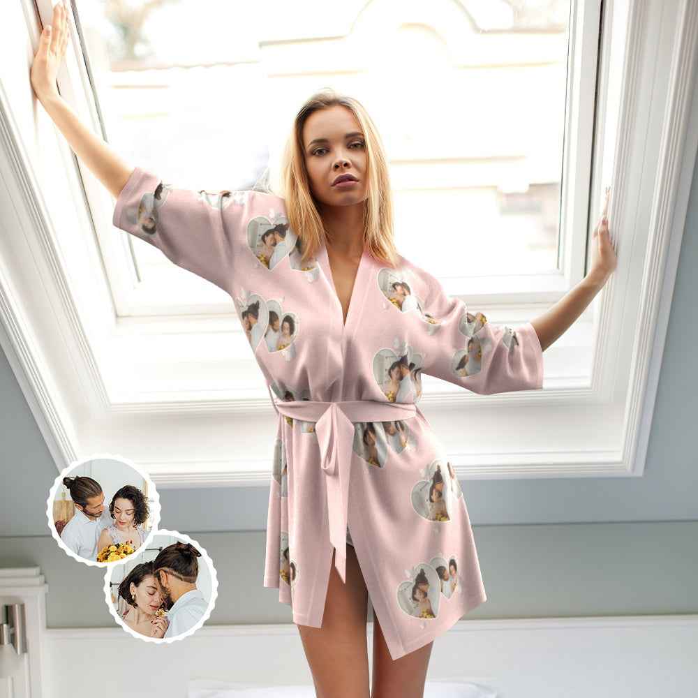 Custom Photo Nightgown Personalized Night Robe Gift for Valentine