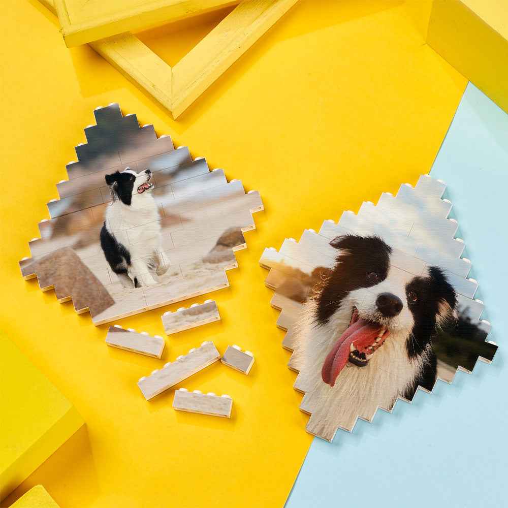 Photo Building Bricks Personalised Block Lozenge Shape