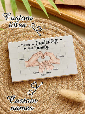 Personalized Building Brick Family Puzzle Building Brick Blocks Gift for Mother
