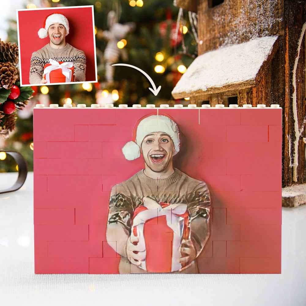 Custom Building Block Puzzle Personalized Cartoon Photo Brick Horizontal Toy Christmas Gifts