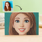 Personalised cartoon avatar brick puzzle with custom text option — personalised building block present