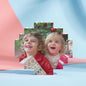 Custom Music Code Building Block personalised photo brick puzzle assembled to show printed photo and music code — ideal personalised photo gift