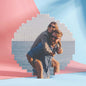 Comparison of single- and double-sided UV printing on personalised photo brick puzzle — customisation options for the music code building block